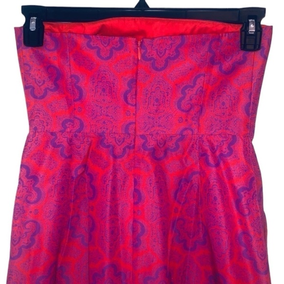 NWT J. Crew Barbiecore Ella Purple Orange Medallion Paisley Pattern Dress size 0 - Picture 6 of 14
